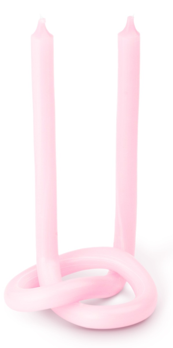 Knot Kerze Rosa
