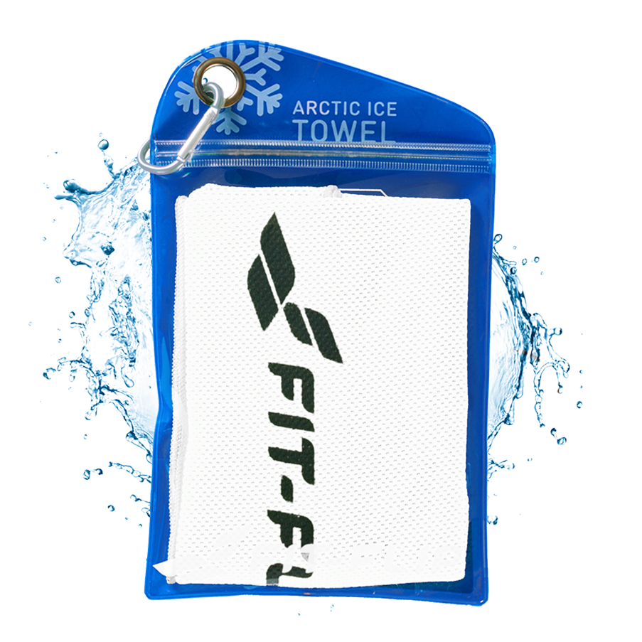 Airflip Towel Kühlhandtuch Mikrofaser mit Tasche 100x30cm Weiss