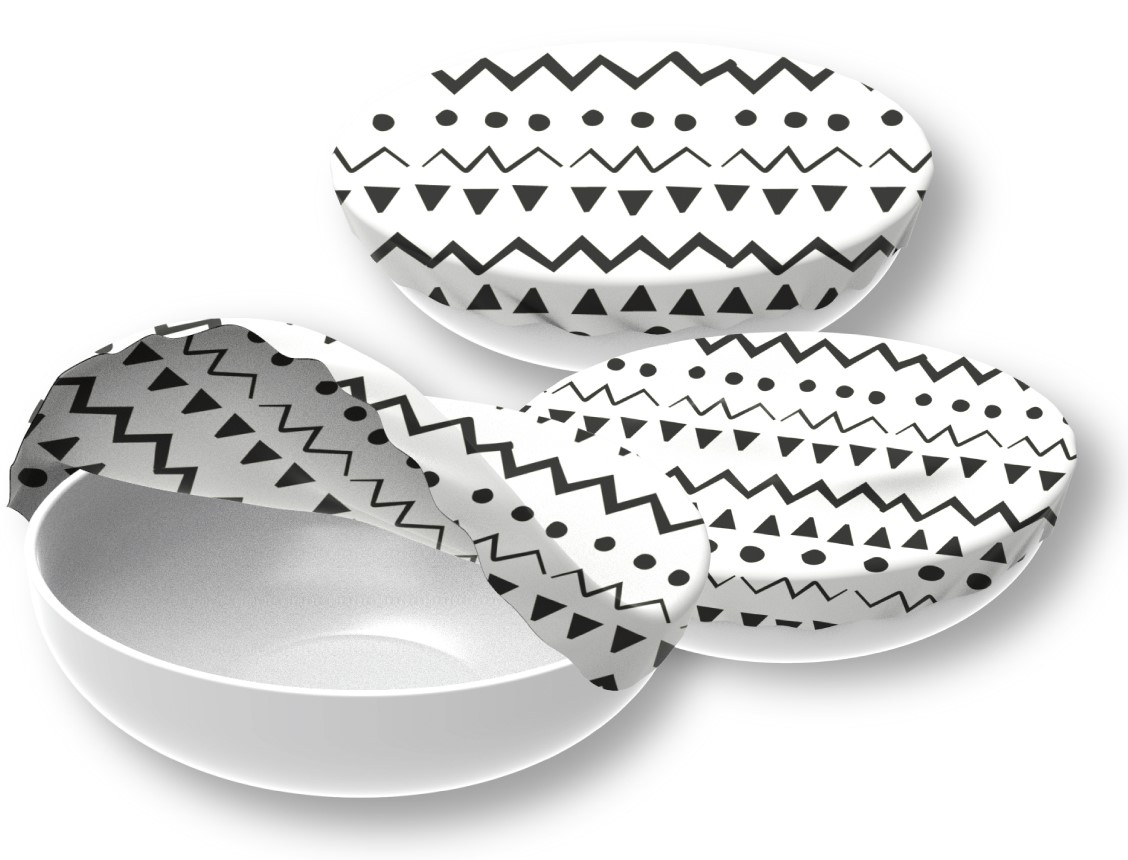 Bowl Cover Ethno assortiert 3er Set
