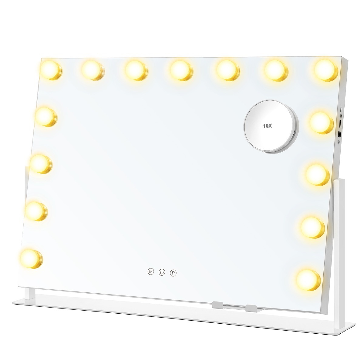 Schminkspiegel LED-Beleuchtung dimmbar weiss Metall