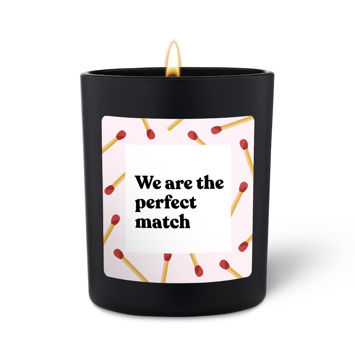 Duftkerze Schwarz Woody We are the perfect match