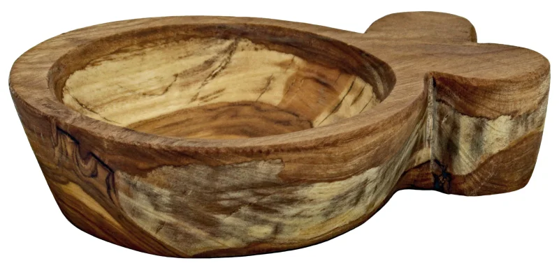 Seifenschale aus Olivenholz Apfel
