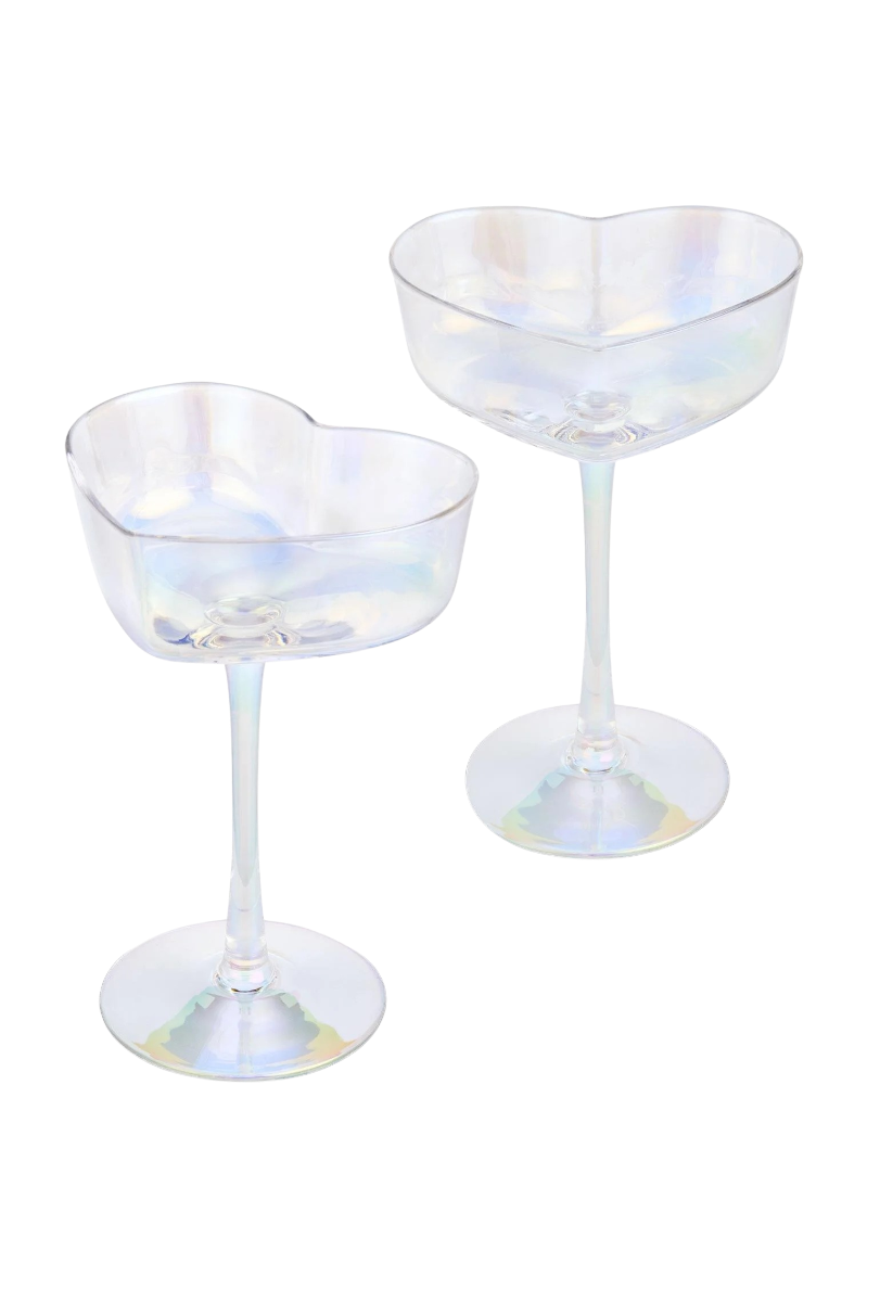 Herzglas irisierend 2er-Set