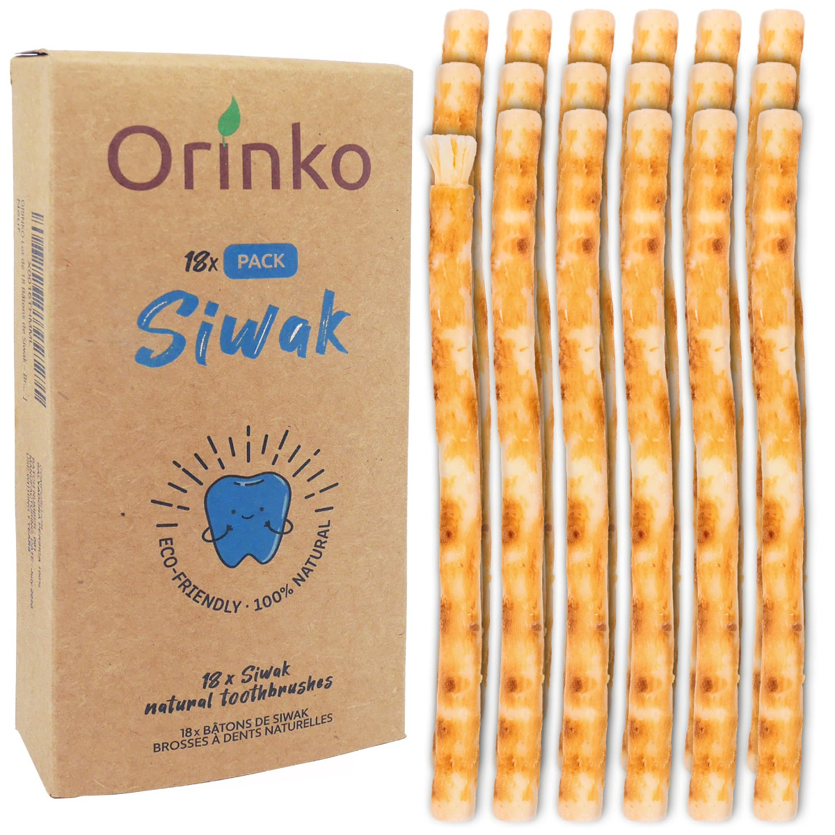 Miswak Natürliche Zahnbürste 18er-Pack