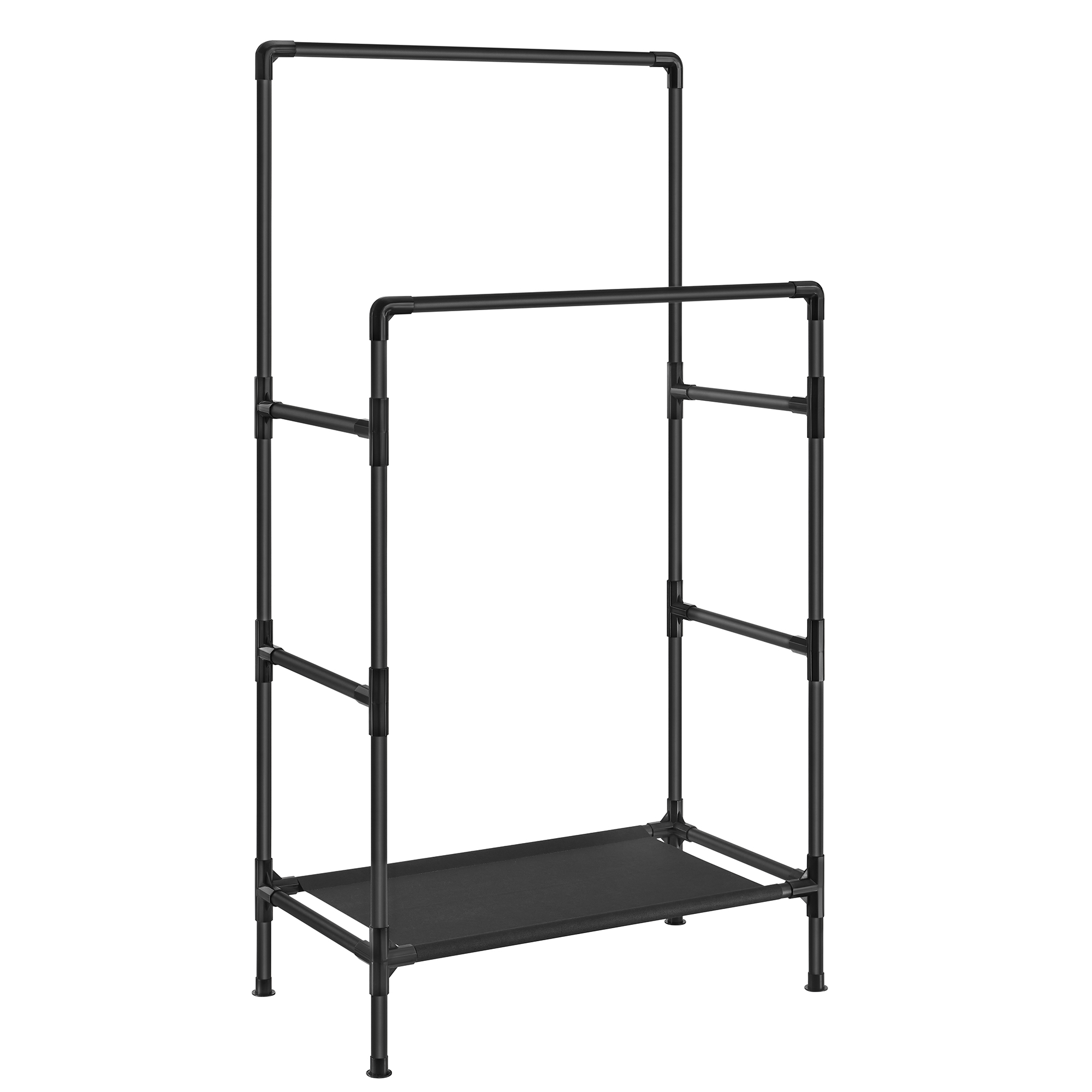 Kleiderständer Metall 55kg schwarz doppelt