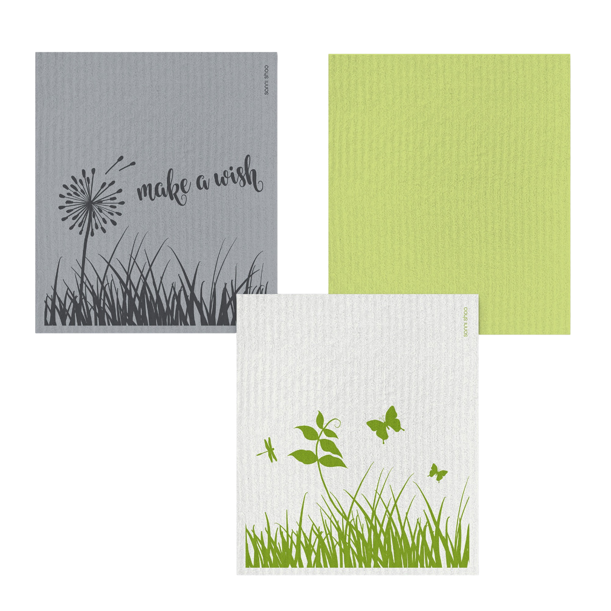 swe.dish Schwammtücher Natur grün