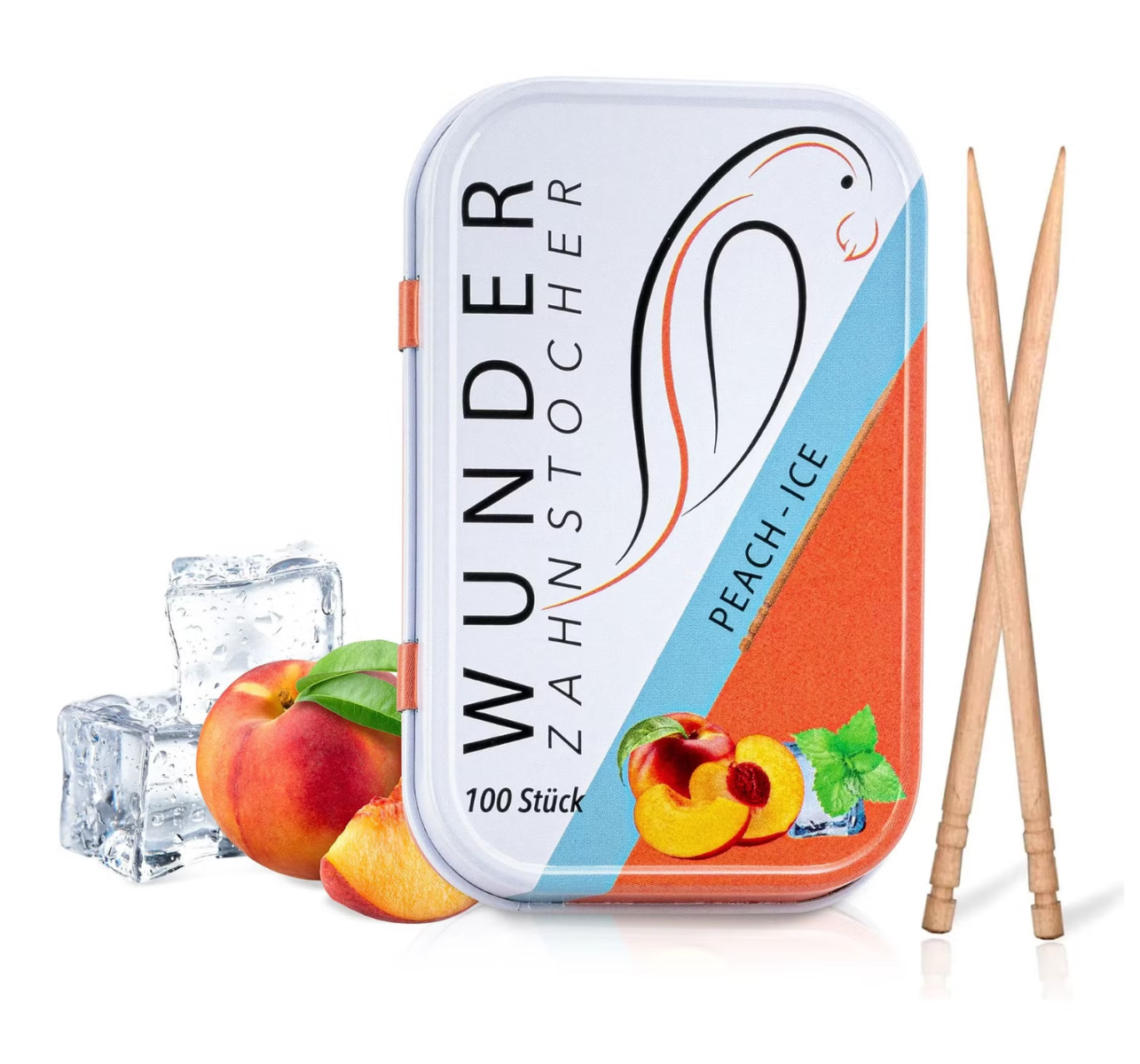Zahnstocher mit Geschmack Pfirsich Ice