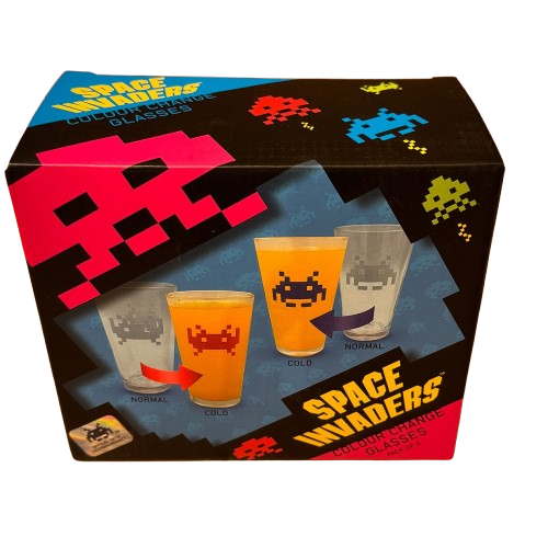 Gläser mit Farbwechsel Space Invaders 2er Set