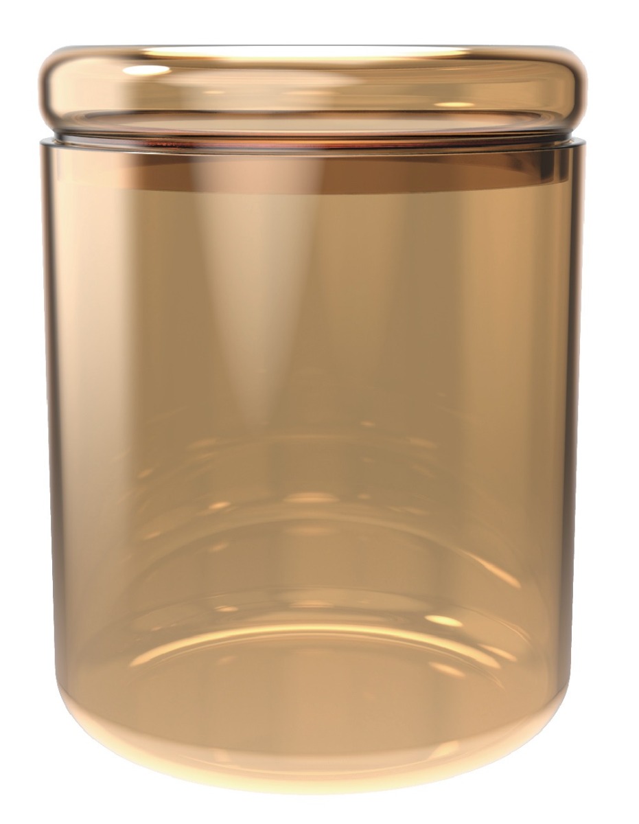 Vorratsdose Glas gold 500 ml
