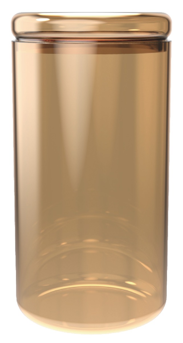 Vorratsdose Glas gold 850 ml