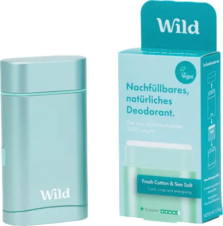 Deodorant Starter-Set inkl. Case und Refill Fresh Cotton & Sea Salt