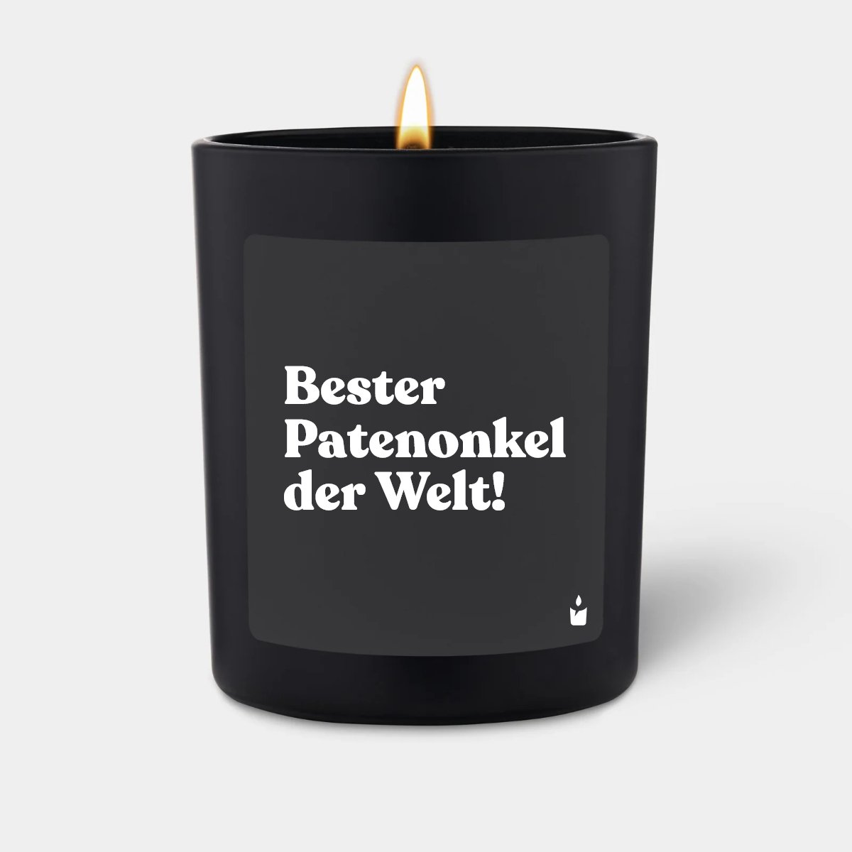 Duftkerze Schwarz Flowery Bester Patenonkel der Welt!