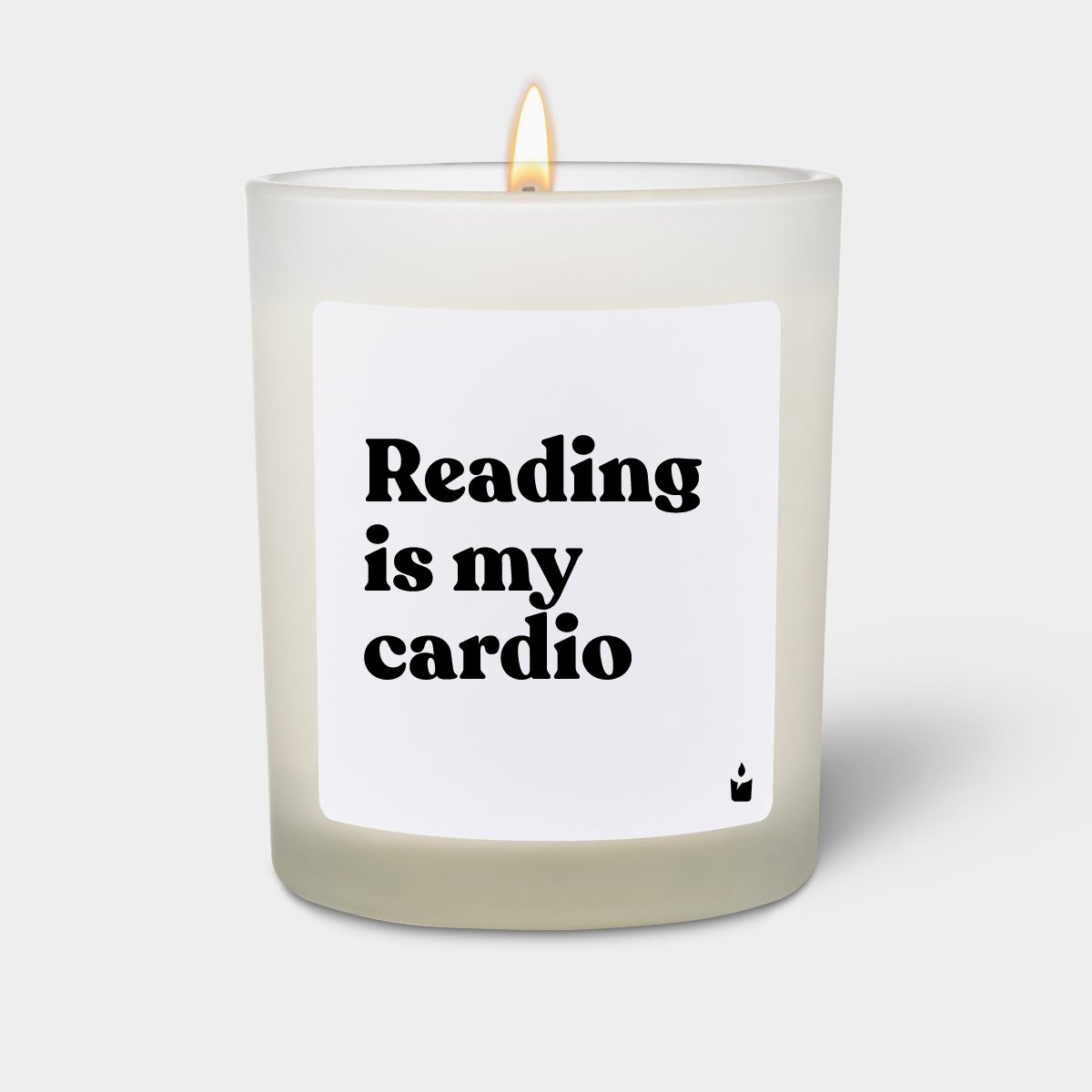 Duftkerze Weiss Flowery Reading is my cardio