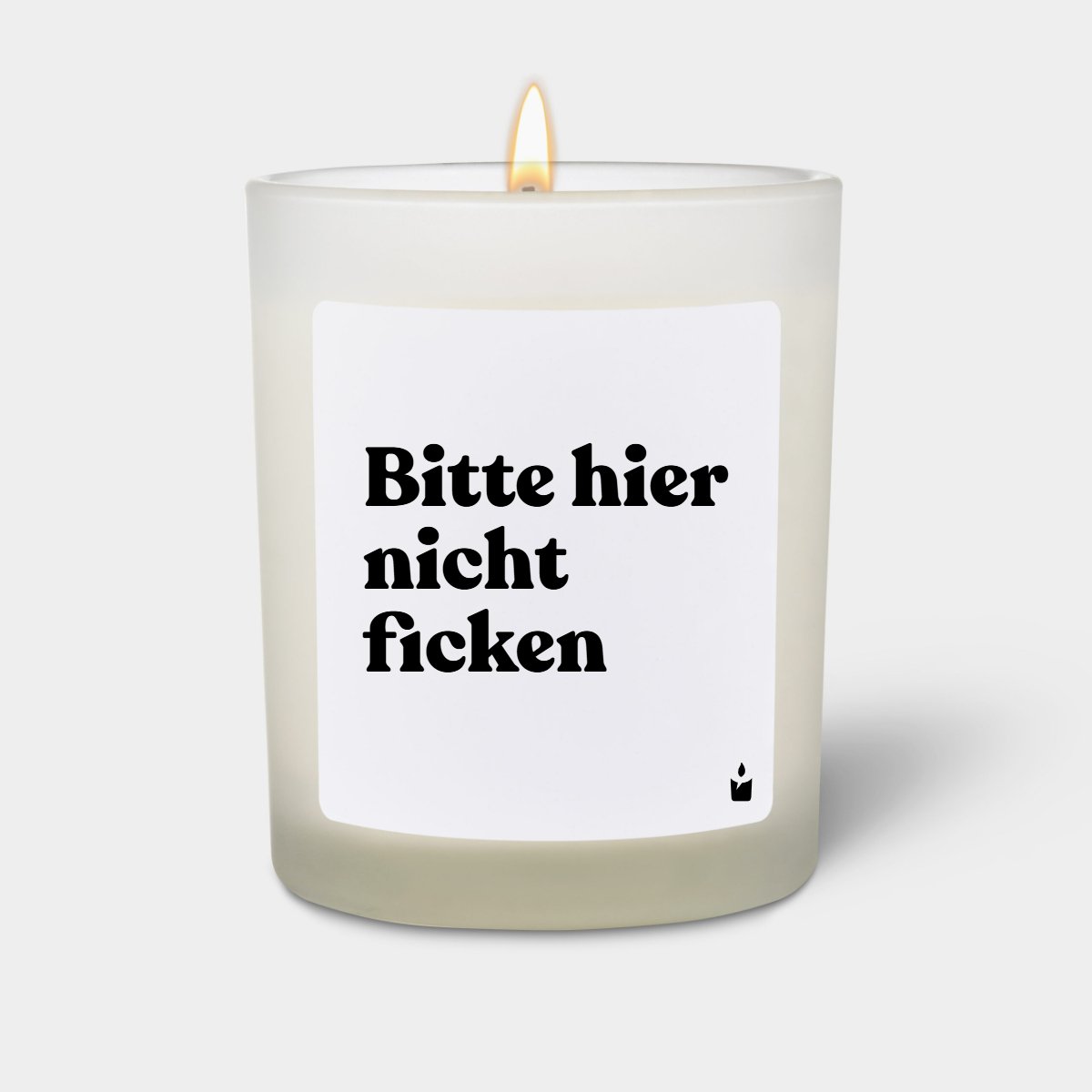 Duftkerze Weiss Woody Bitte hier nicht ficken