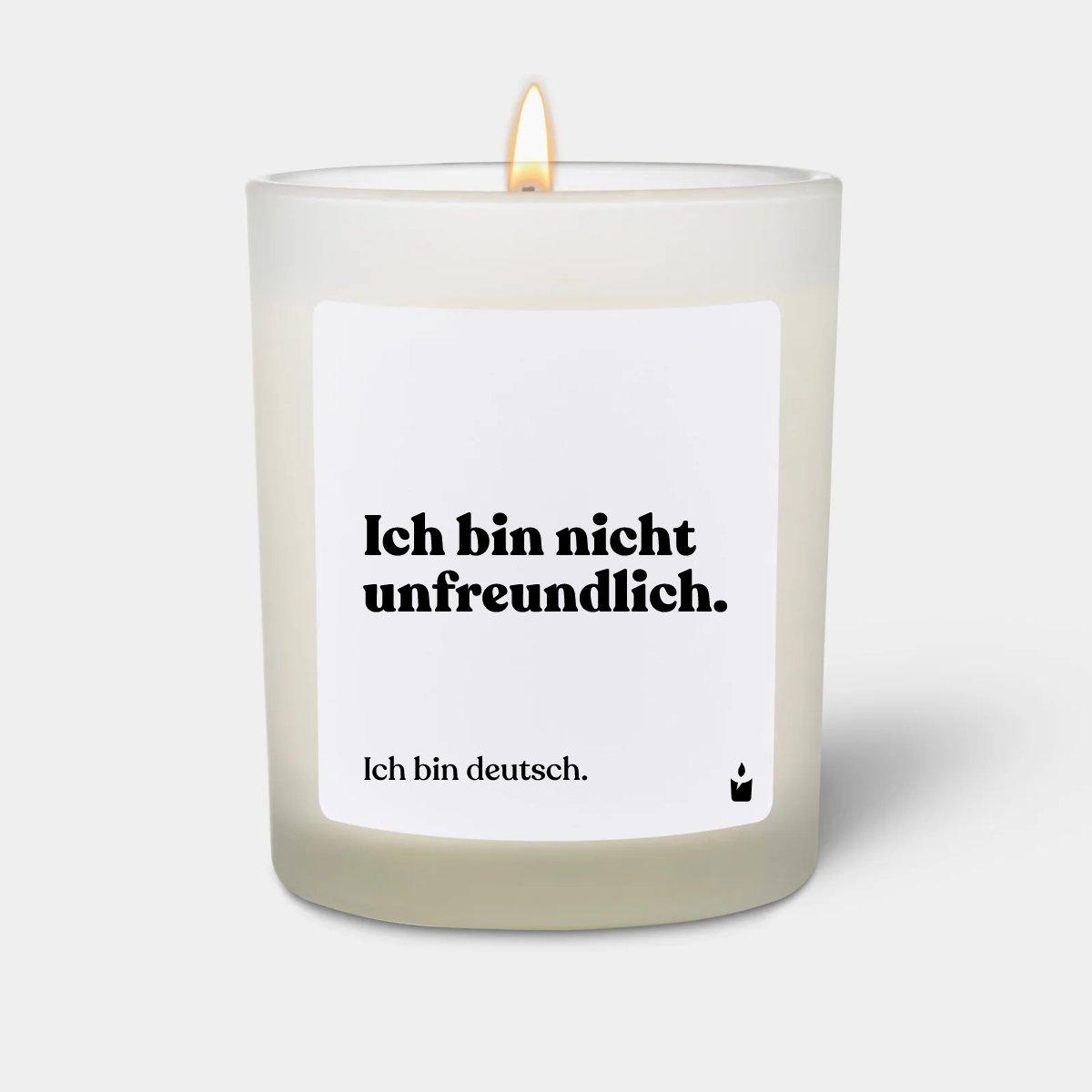 Duftkerze Weiss Woody Ich bin nicht unfreundlich.