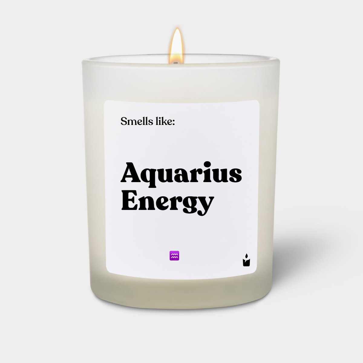 Duftkerze Weiss Woody Smells like: Aquarius Energy