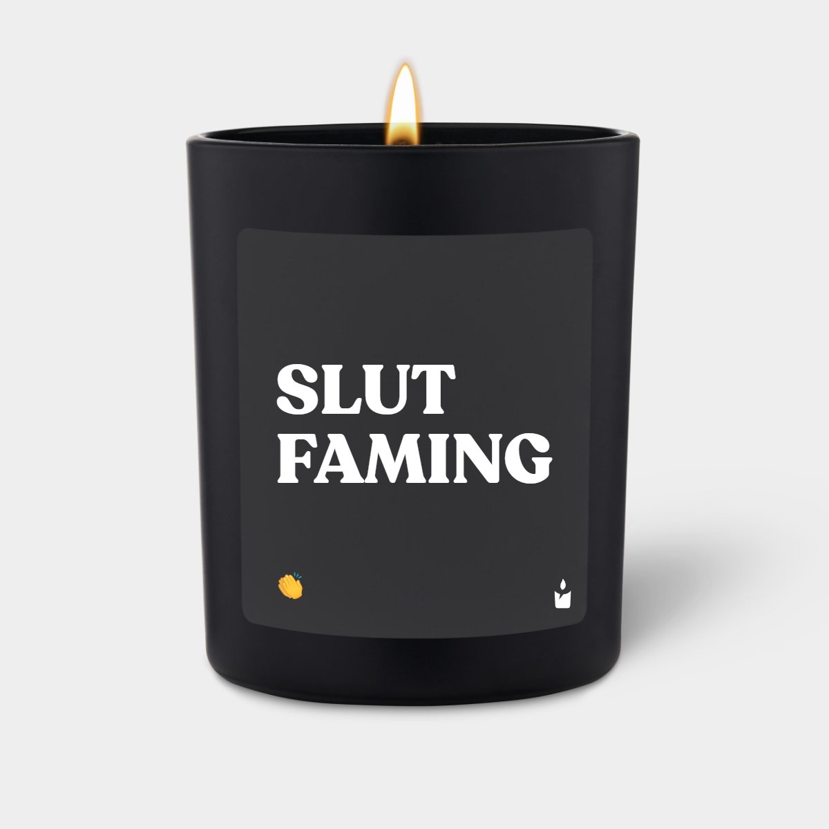 Duftkerze Schwarz Woody Slut faming