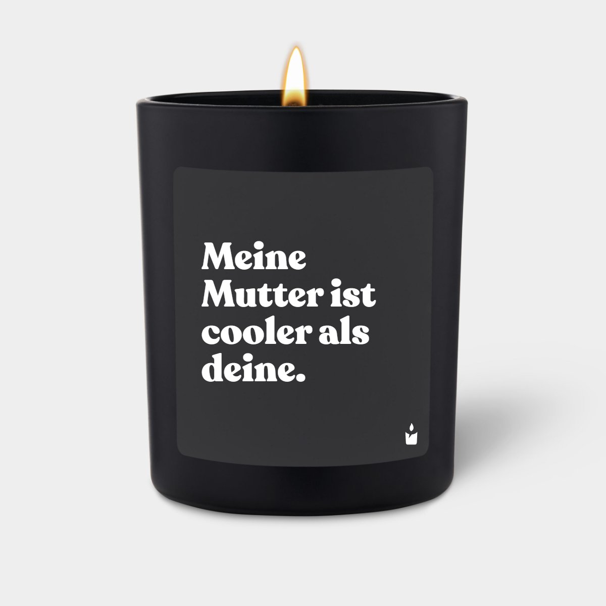 Duftkerze Schwarz Woody Meine Mutter ist cooler als deine.