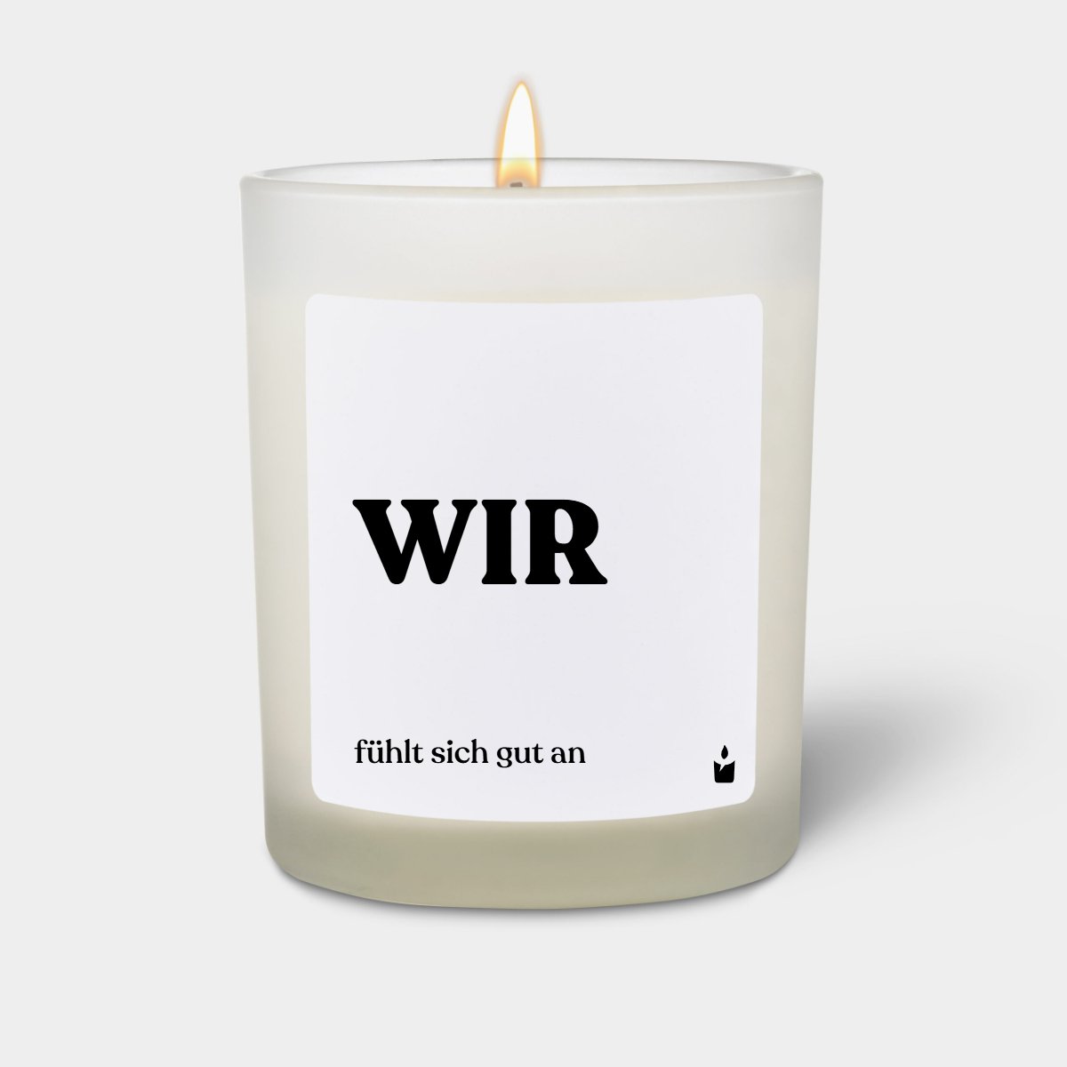 Duftkerze Weiss Woody Wir. Fühlt sich gut an.