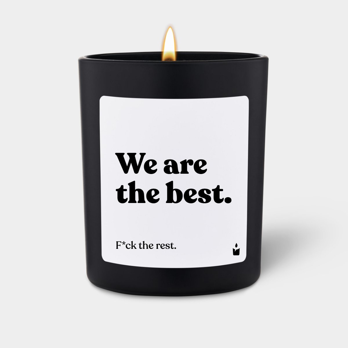 Duftkerze Schwarz Woody We are the best.