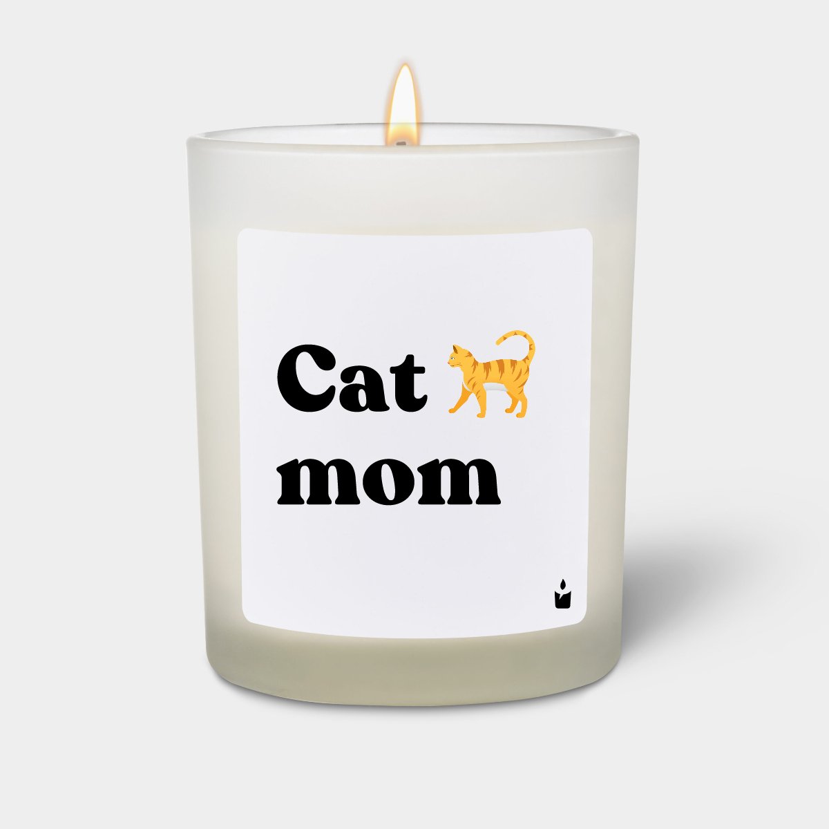 Duftkerze Weiss Woody Cat mom