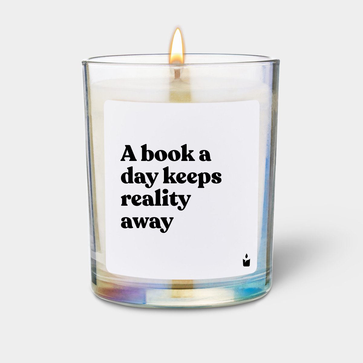 Duftkerze Rainbow Woody A book a day keeps reality away