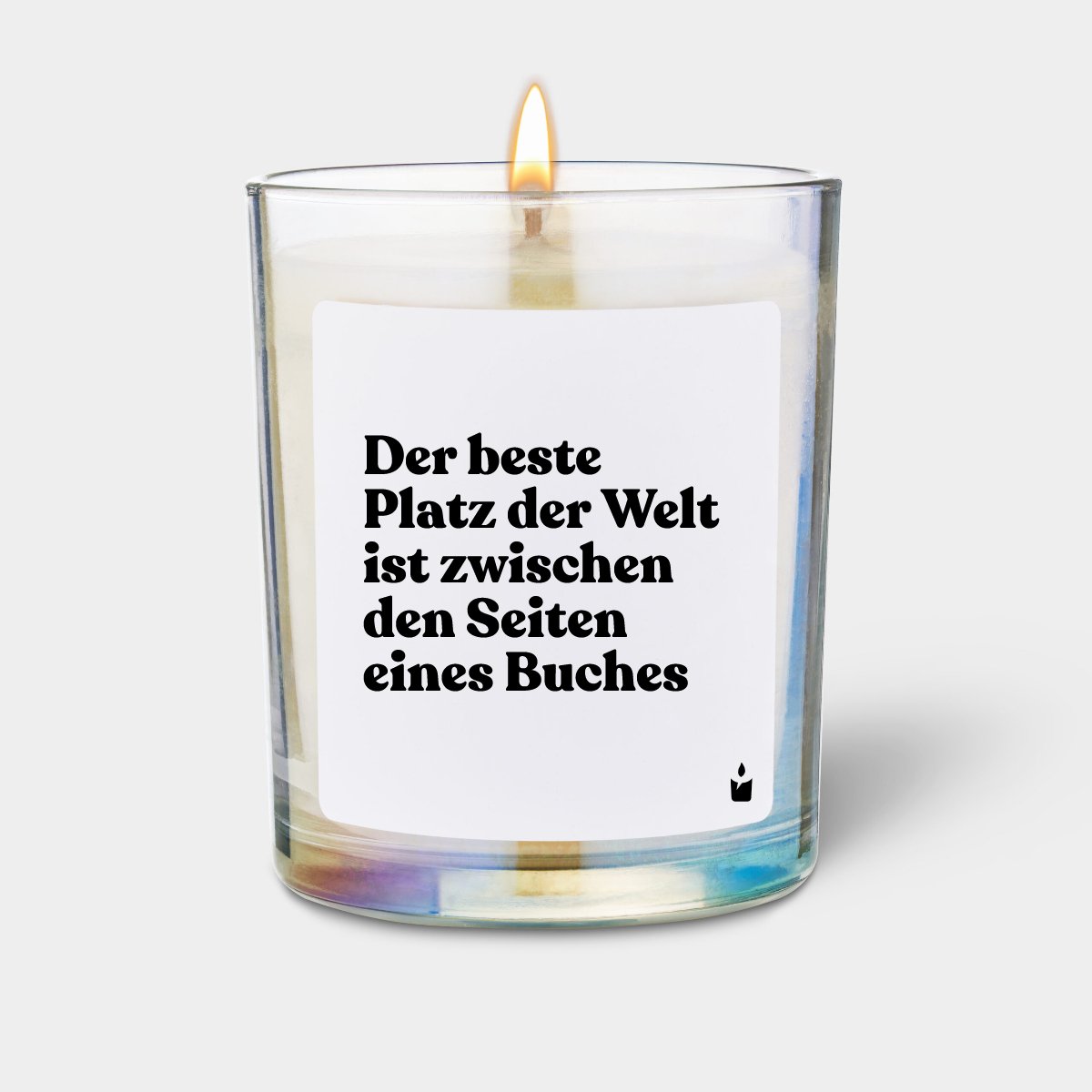 Duftkerze Rainbow Woody Der beste Platz der Welt ist zwischen den Seiten eines Buches