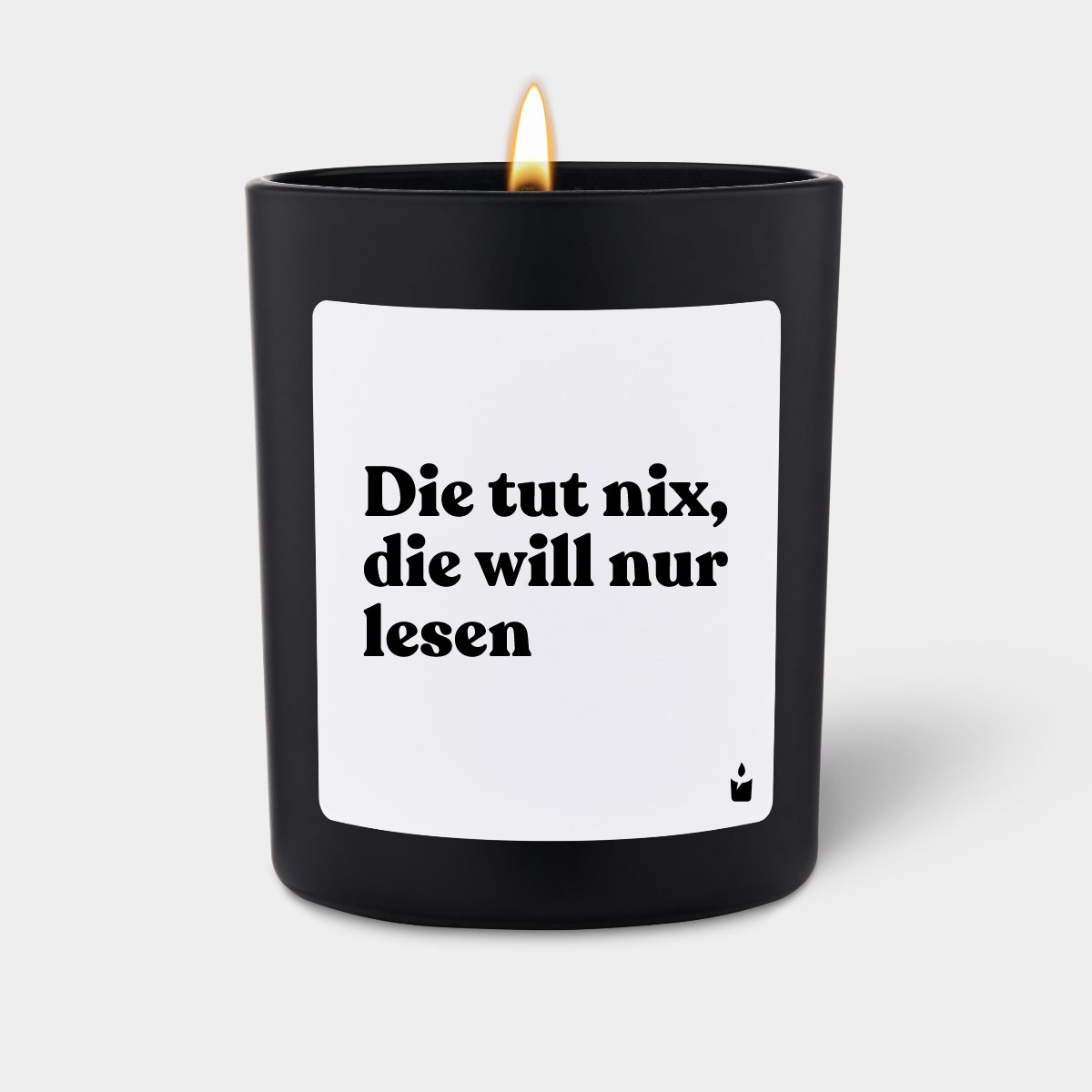 Duftkerze Schwarz Woody Die tut nix, die will nur lesen