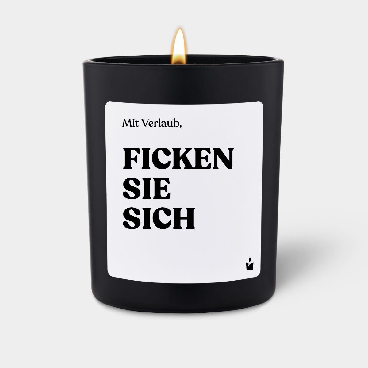 Duftkerze Schwarz Woody Mit Verlaub, Ficken Sie sich