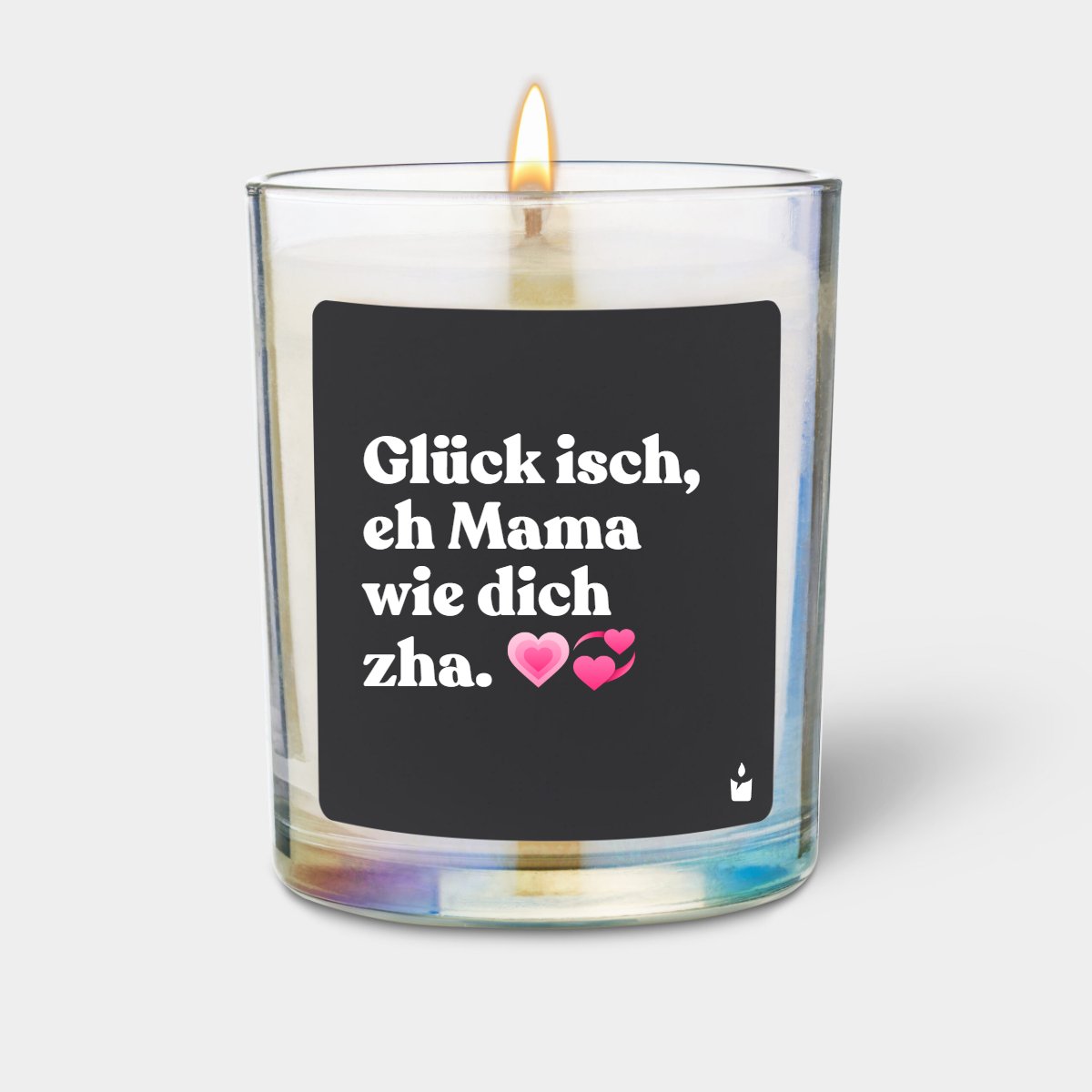 Duftkerze Rainbow Flowery Glück isch, eh Mama wie dich zha.