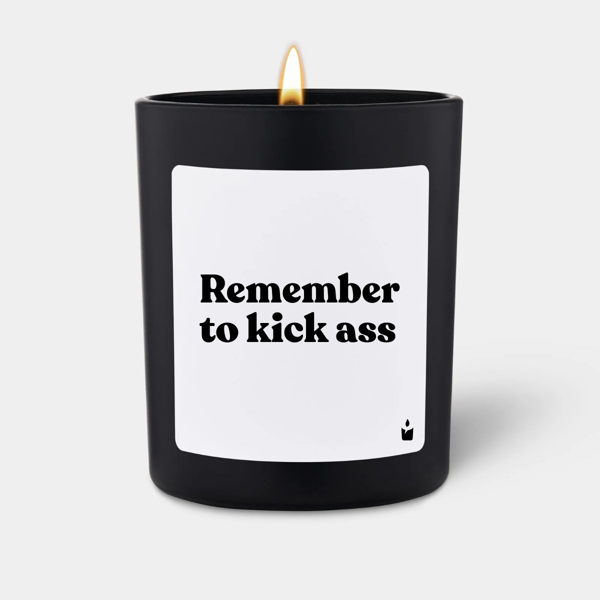 Duftkerze Schwarz Woody Remember to kick ass
