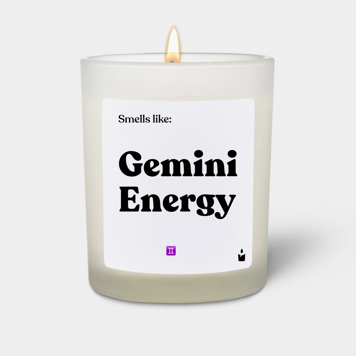 Duftkerze Weiss Woody Smells like: Gemini Energy