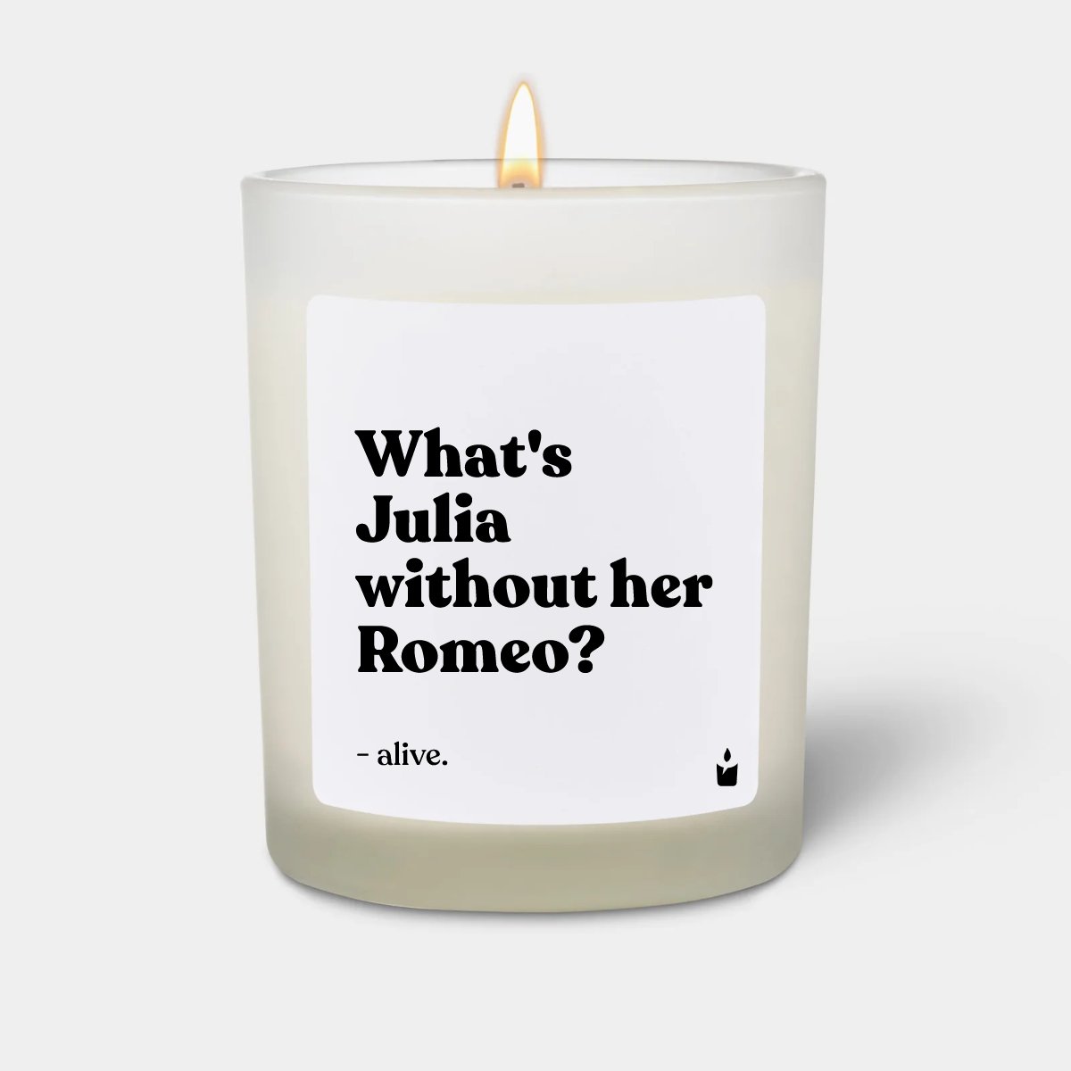 Duftkerze Weiss Woody What's Julia without her Romeo? - alive.