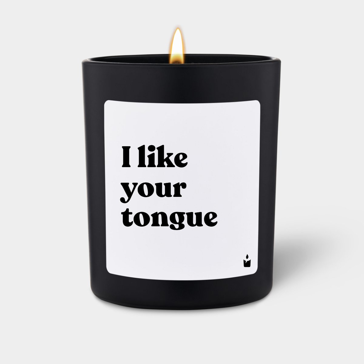 Duftkerze Schwarz Flowery I like your tongue