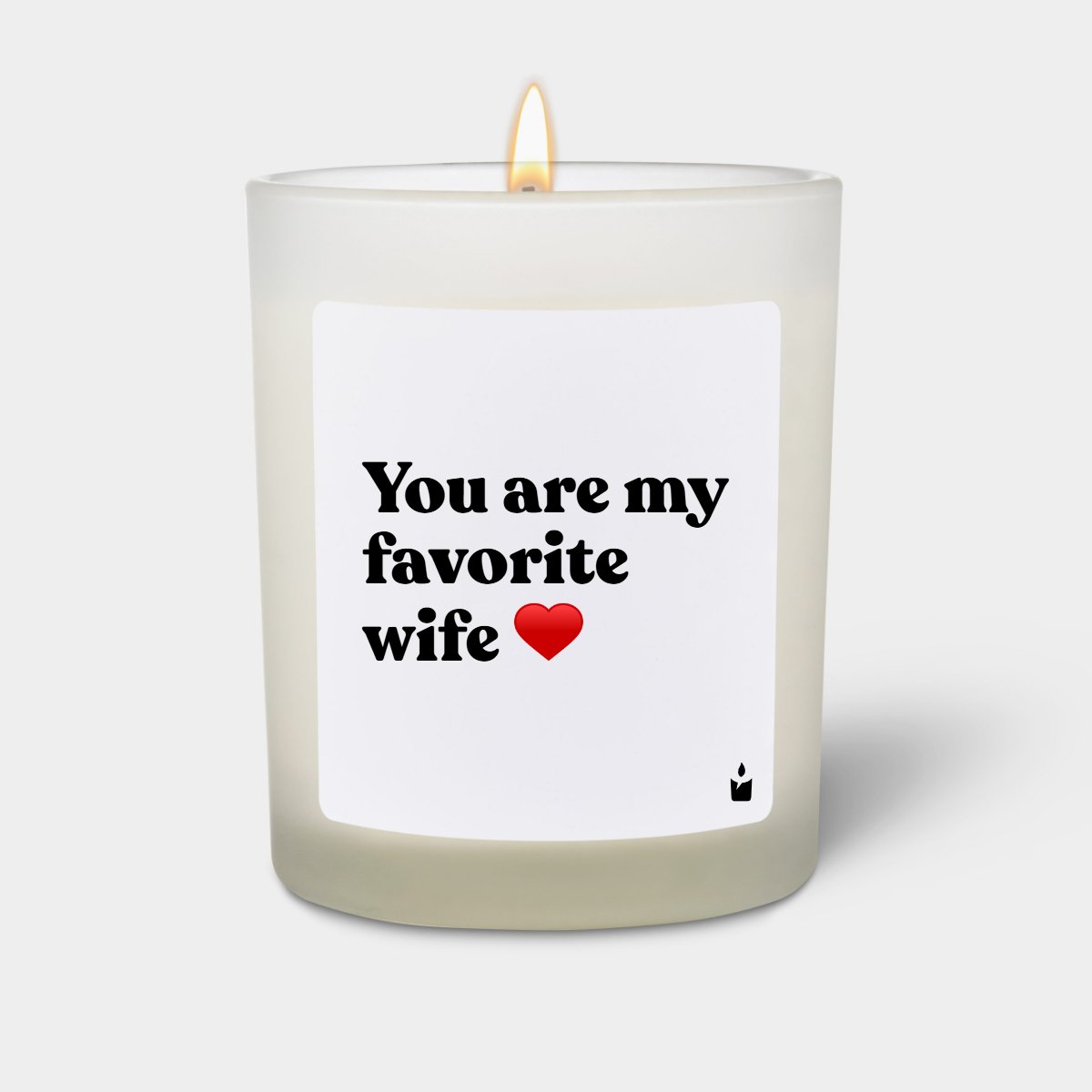 Duftkerze Weiss Woody You are my favorite wife