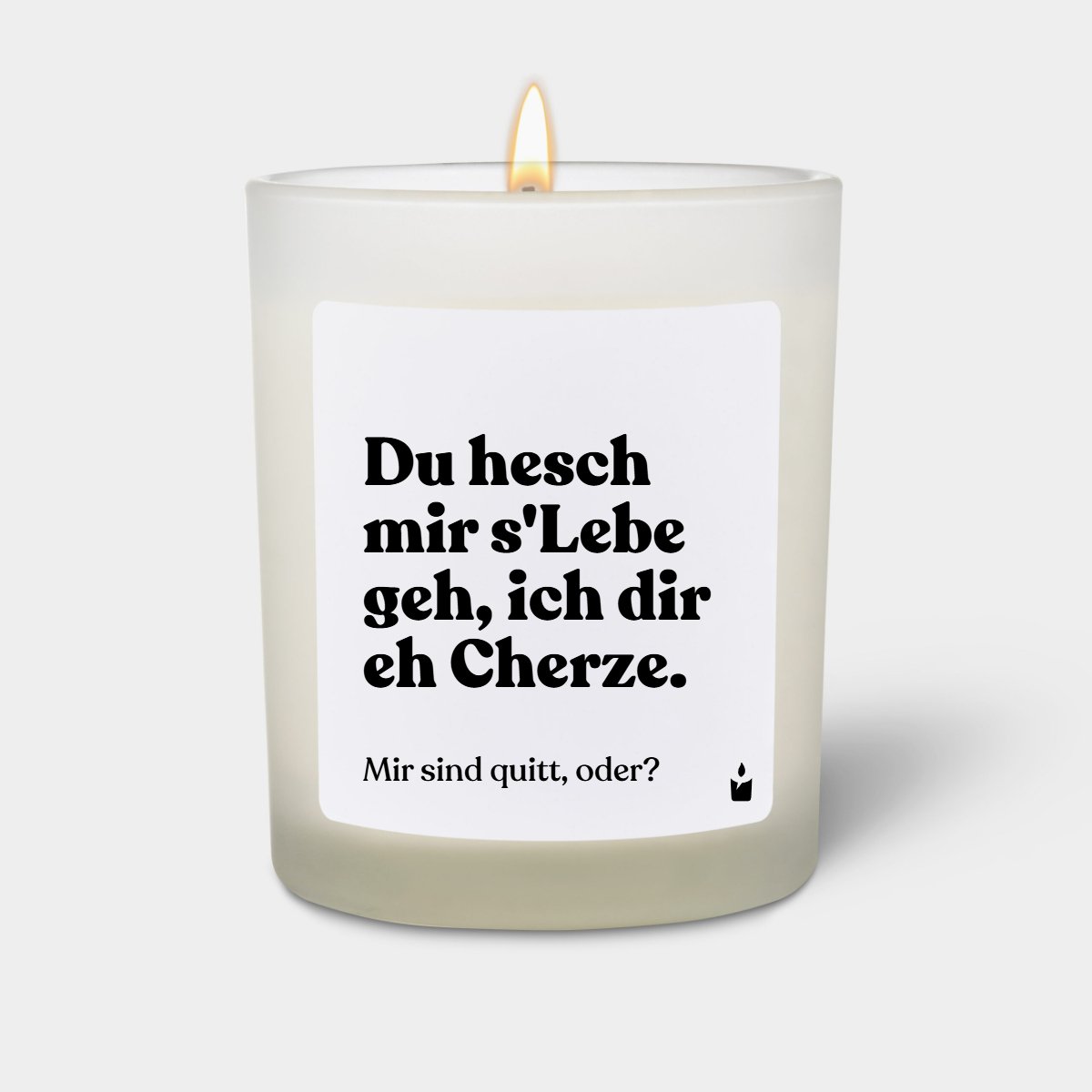Duftkerze Weiss Flowery Du hesch mir s