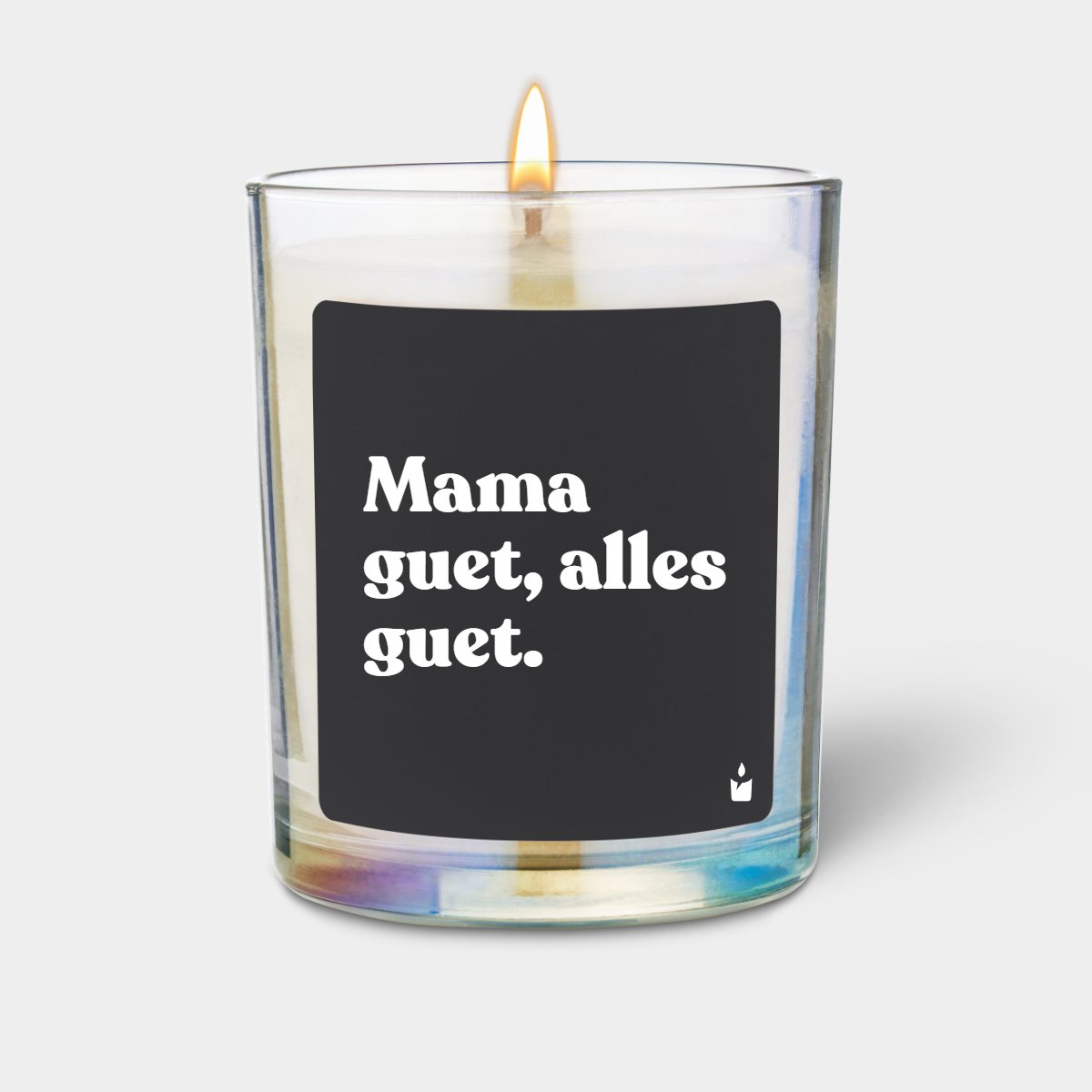 Duftkerze Rainbow Flowery Mama guet, alles guet.
