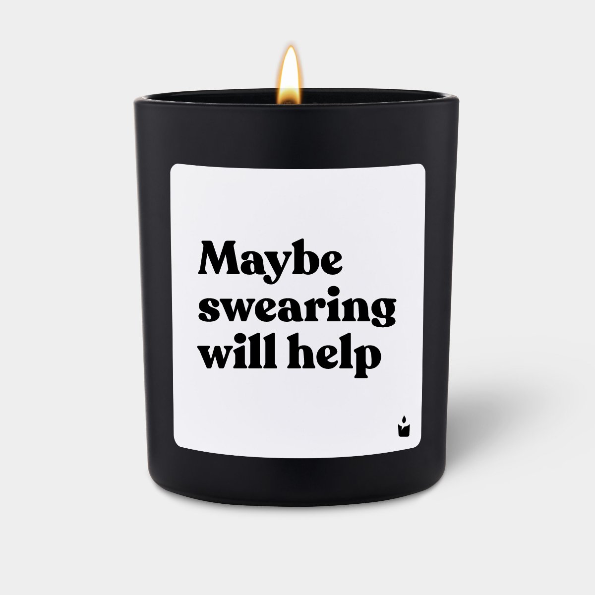 Duftkerze Schwarz Woody Maybe swearing will help