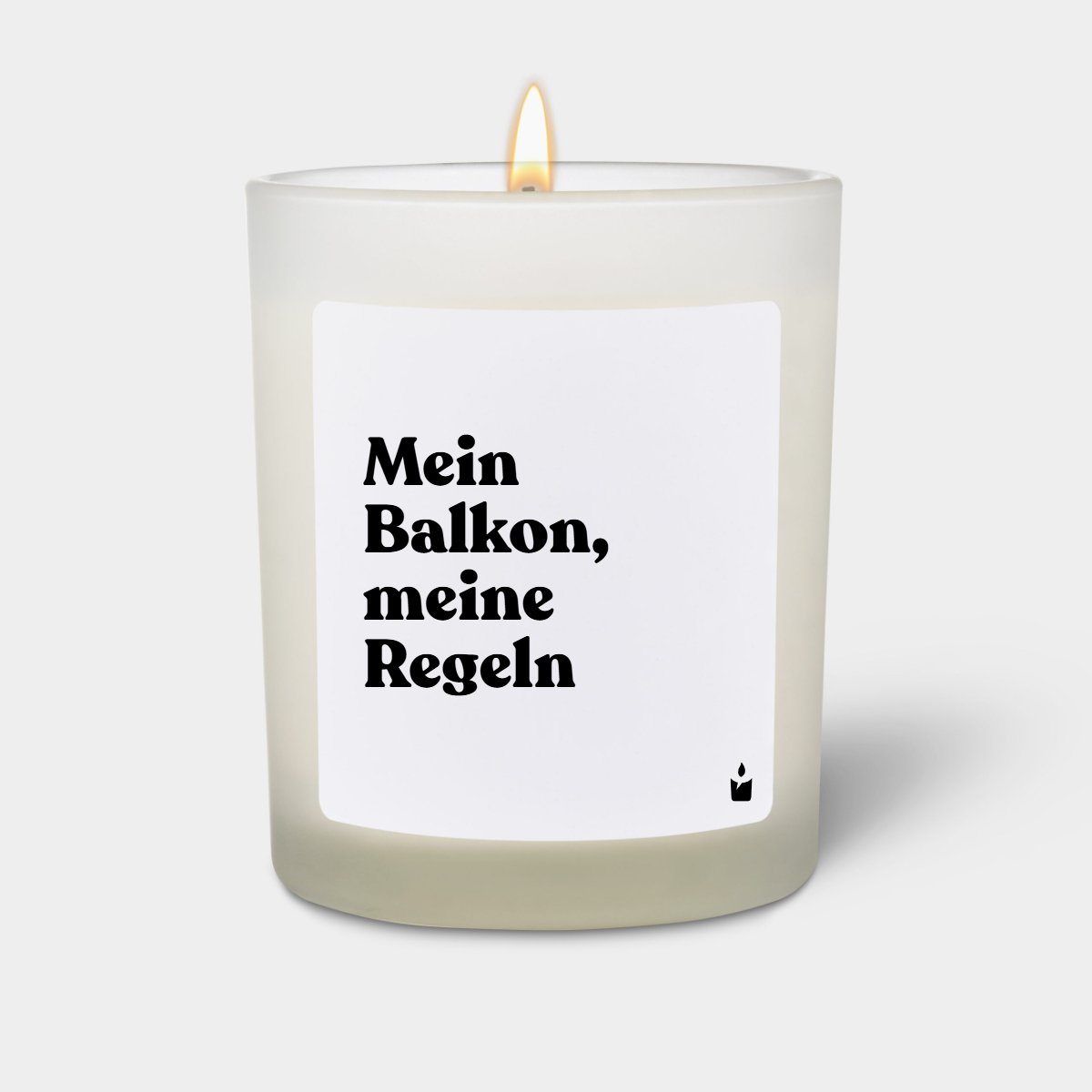 Duftkerze Weiss Woody Mein Balkon, meine Regeln