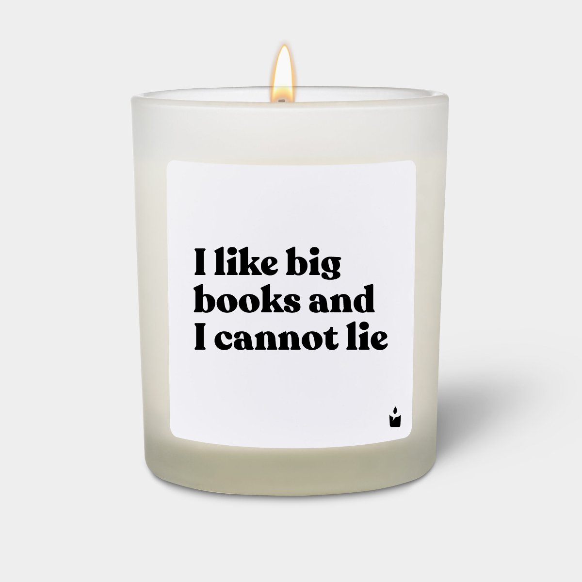 Duftkerze Weiss Woody I like big books and I cannot lie