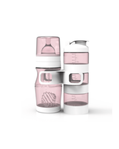 Set aus Babyflaschen-Mix und Dosierer Pink
