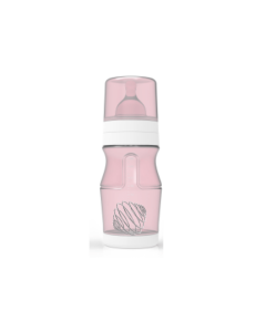 Babyflasche mit Filterring und Mischaufsatz Pink