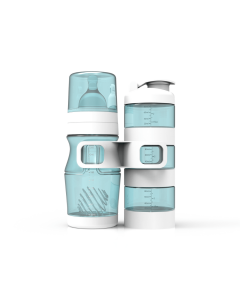 Set aus Babyflaschen-Mix und Dosierer Blau