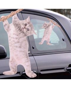 Ride With Hanging Cat - Fenstersticker Katze